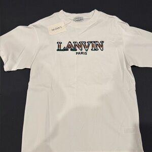 Lanvin White Graphic Tee